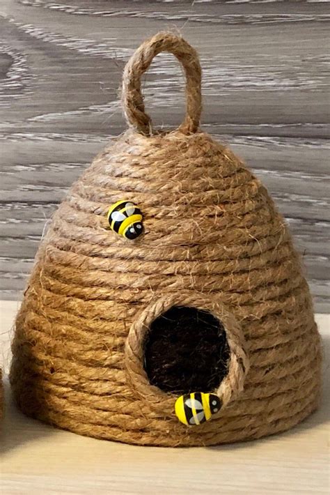 Jute Bee Skep Bee Hive 2 Sizes Available Perfect Sizes For Etsy