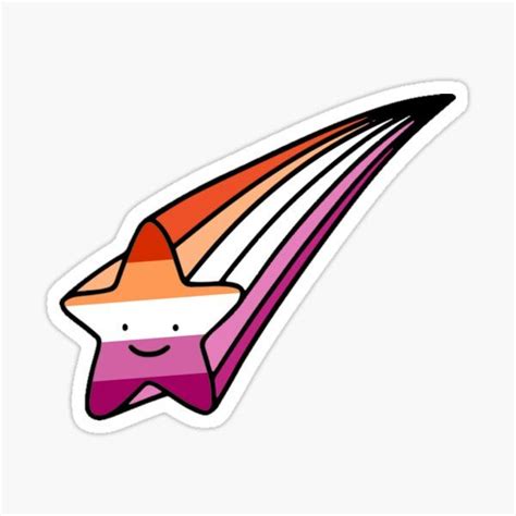 Lesbian Pride Shooting Star Sticker