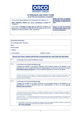 Fillable Online OPG AGM 27 June 2013 Attendance And Proxy Form Pdf Fax