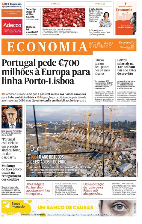 Expresso Economia 18 ago 2023 Jornais e Revistas SAPO pt Última