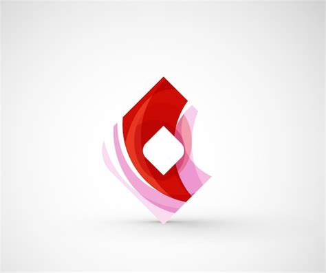Premium Vector Abstract Geometric Company Logo Square Rhomb