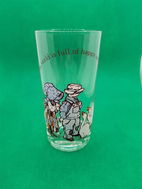 Vintage Holly Hobbie Tumbler Beverage Glass American Greetings 1978 Ebay