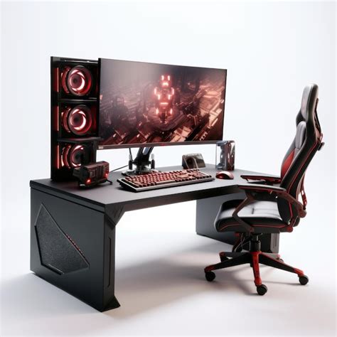 Premium Photo | Gaming PC in a gaming desk