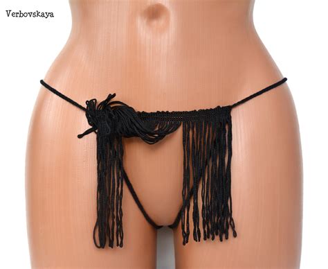 Uncensored Extreme Open Crotch Bikini String Bikini Fringe Etsy