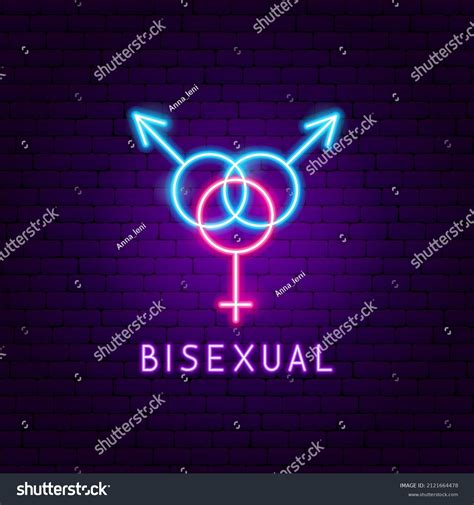 Bisexual Neon Label Vector Illustration Sex Stock Vector Royalty Free 2121664478