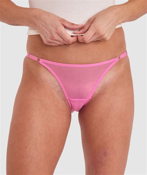 Bras N Things Mesh Basics Bikini Pink