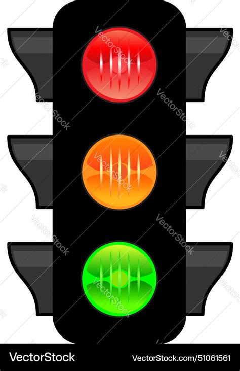 Simple traffic signal light Royalty Free Vector Image