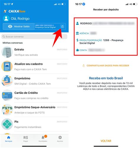 Como saber o número da minha conta Caixa Tem