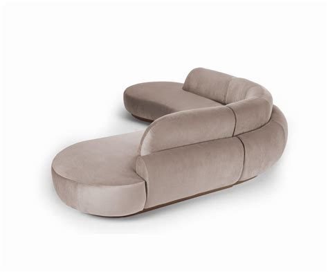 Naked Curved Sectional Sofa Piece With Beech Ash And Paris Mouse For Sale At Stdibs