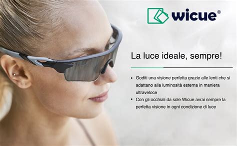 Wicue VR-2002 Occhiali da sole E-Classic, lenti elettroniche ...