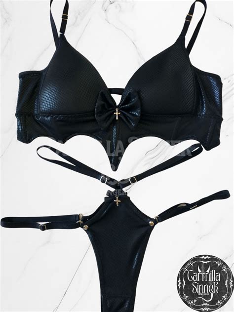 Bat Queen Set Gothic Lingerie Set Gothic Lingerie Goth Lingerie Dark Lingerie Alternative