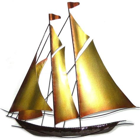 Metal Wall Art Sail Boat Yacht Contemporary Metal Wall Art Metal Wall Art Decor Hanging Wall