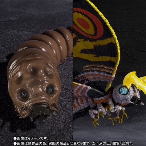 Sh Monsterarts Mothra Special Color Version With Mothra Larvae The