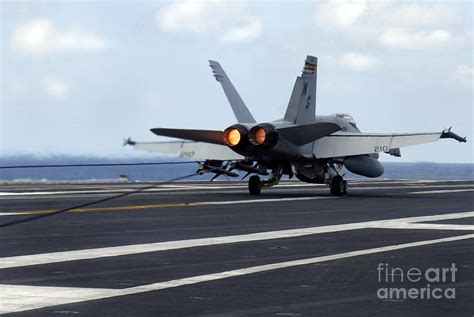 An Fa C Hornet Successfully Lands Photograph By Stocktrek Images Pixels