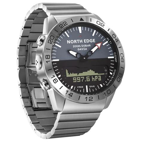 North Edge Gavia con Correa de Metal - Reloj de buceo