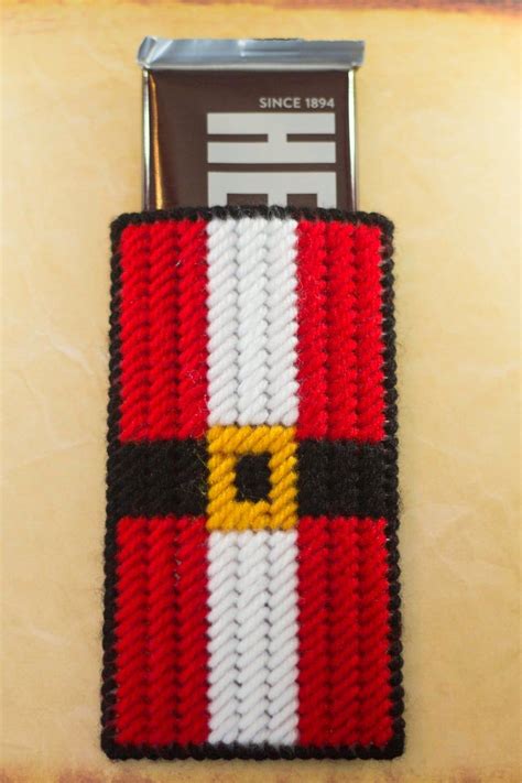 Plastic Canvas Christmas Hershey Bar Holder Etsy Plastic Canvas
