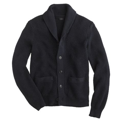 J Crew Cotton Shawl Collar Cardigan In Blue For Men Navy Lyst