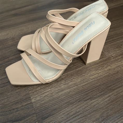 Nude Block Heels From Public Desire Size US Some Depop