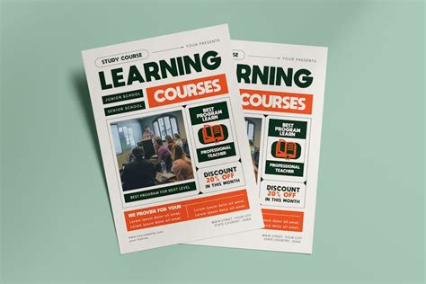 Learning Courses Flyer Graphic Templates Envato Elements