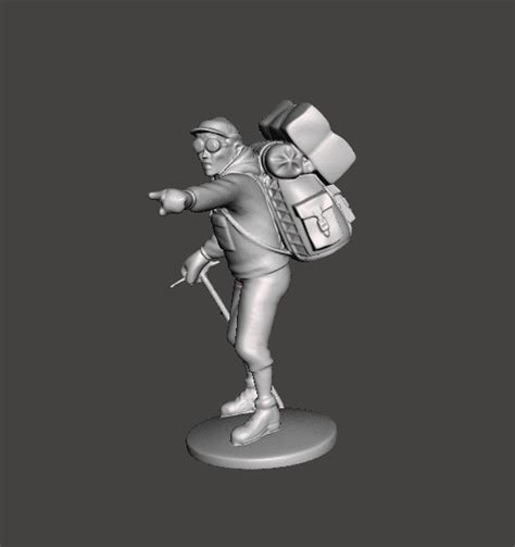 STL File FIGURE OF THARKEY THE FAITHFUL SERPA TINTIN IN TIBET3D Print