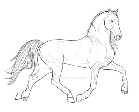 Horse Lineart By Silviasdesires On Deviantart