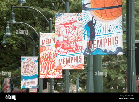 Signage In Downtown Memphis Tn Stock Photo Alamy