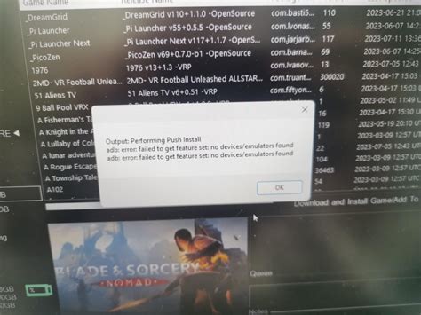 I need some help i want to use rookie sideloader but i get these : r