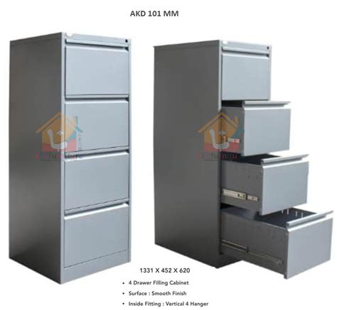 Filling Cabinet Besi 4 Laci 4 Susun AKD4 Official Pusat Furniture