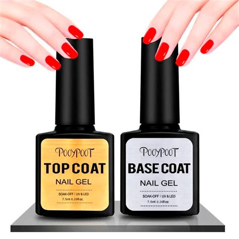 Kit Base Coat Top Coat Para Polygel Esmalte Gel Acrilico VERALY