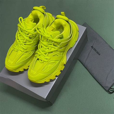 Balenciaga Ayakkabi Track Erkek Sneakers Yesil Neon