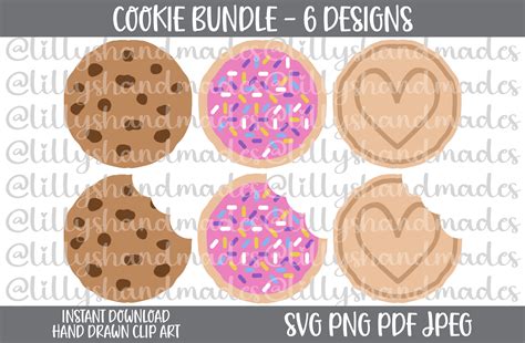 Cookies Svg Chocolate Chip Cookie Svg Sugar Cookie Svg Etsy