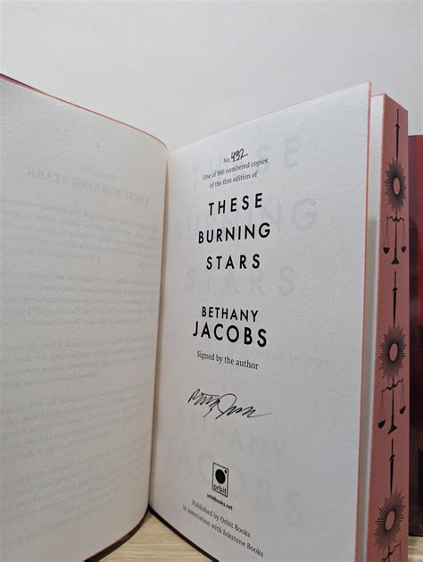 These Burning Stars Signed Numbered First Edition With Sprayed Edges