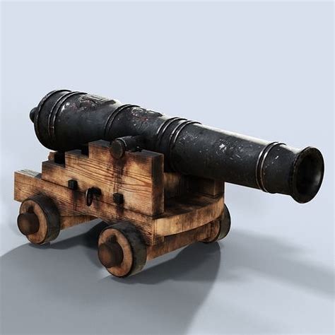 3D model Rustic Ship Cannon 3D Model VR / AR / low-poly | CGTrader