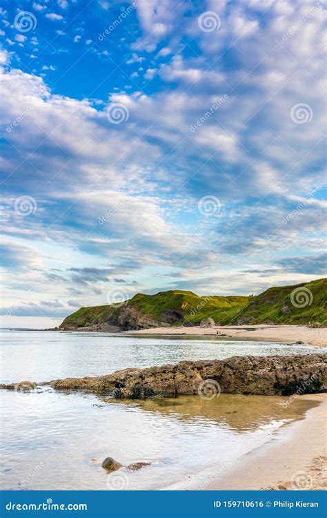 Northumberland Coast At Sunset Stock Photo Image Of Reflection Rock