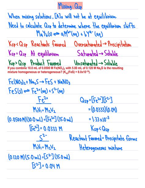 Qsp And Common Ion Effect Mixing Qsp When Mixing Solutions Alowillnot