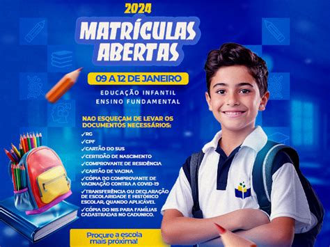 Matrículas Abertas Na Educação Infantil E Ensino Fundamental