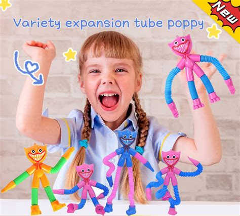 Pop Tube With Light Poppy Playtime Huggy Wuggy Fidget Toy Stress Relief