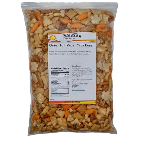 oriental rice crackers  lbs medley hills farm