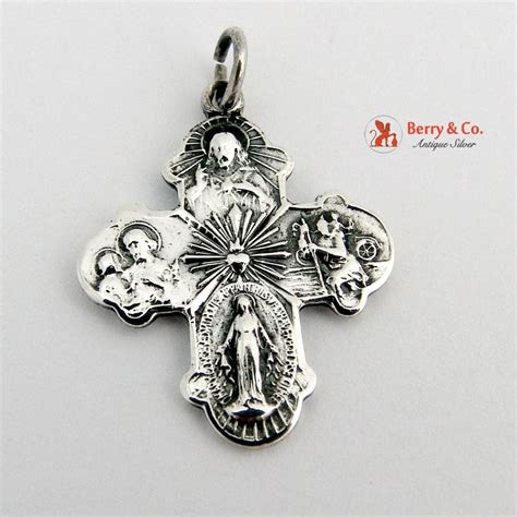 Catholic Cross Pendant Sterling Silver