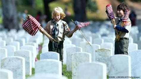 Scouts Honor Veterans For Memorial Day With Gravesite Flags