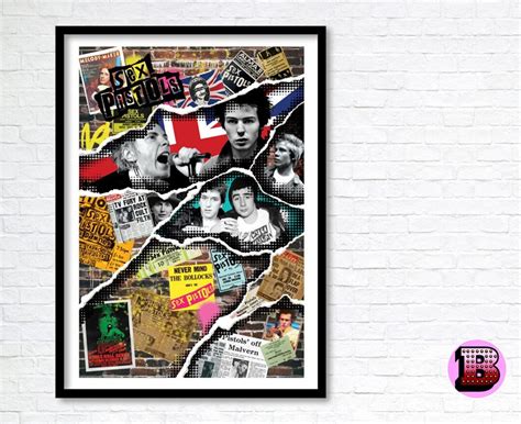 The Sex Pistols Original Poster Fan Art The Perfect Fathers Day T Johnny Rotten Punk Sid