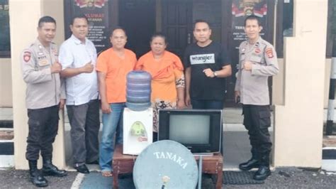 Pasutri Kuras Isi Rumah Tetangga Saat Ditinggal Pemiliknya Ke Kebun