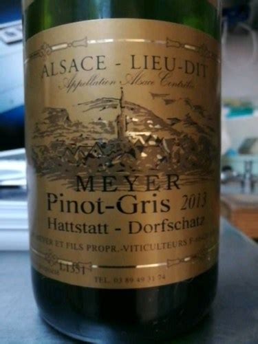 Lucien Meyer Fils Hattstatt Dorfschatz Pinot Gris Vivino