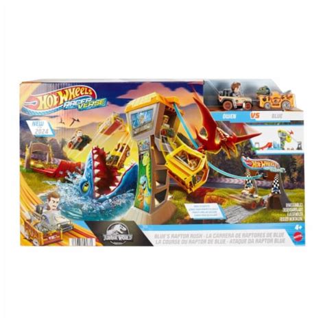 Mattel Hot Wheels Jurassic World Racer Verse Blue S Raptor Rush Set Unit Fred Meyer
