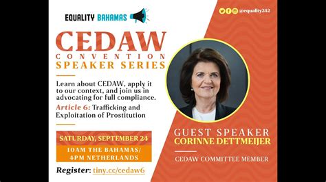 Cedaw Speaker Series Article With Corinne Dettmeijer Youtube