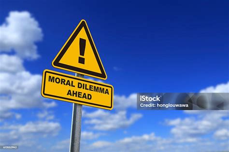 Moral Dilemma Ahead Stock Photo - Download Image Now - Blue, Business