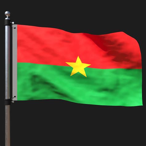 Flag of Burkina - 3D Model by ERTAN ZORLU