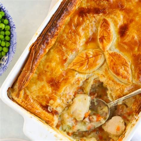 Chicken Pie Recipe With Crispy Bacon And Puff Pastry