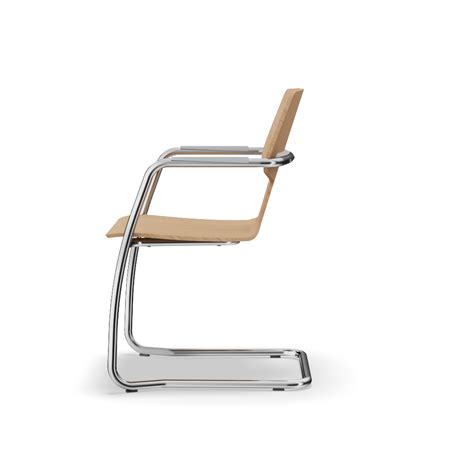 Key Cantilever Chair With Wooden Monoshell Alba