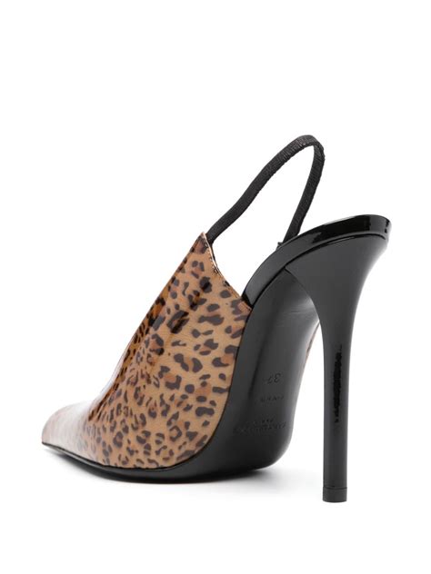 Saint Laurent Raven 120mm Leopard Print Pumps Brown Farfetch